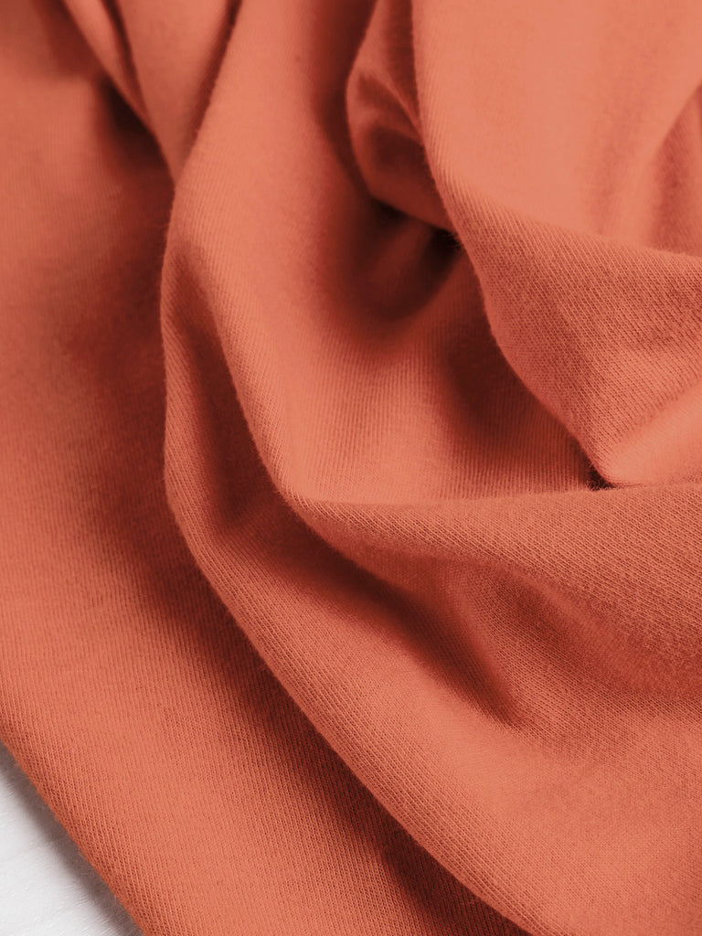 Organic Cotton Jersey Knit - Dusty Coral