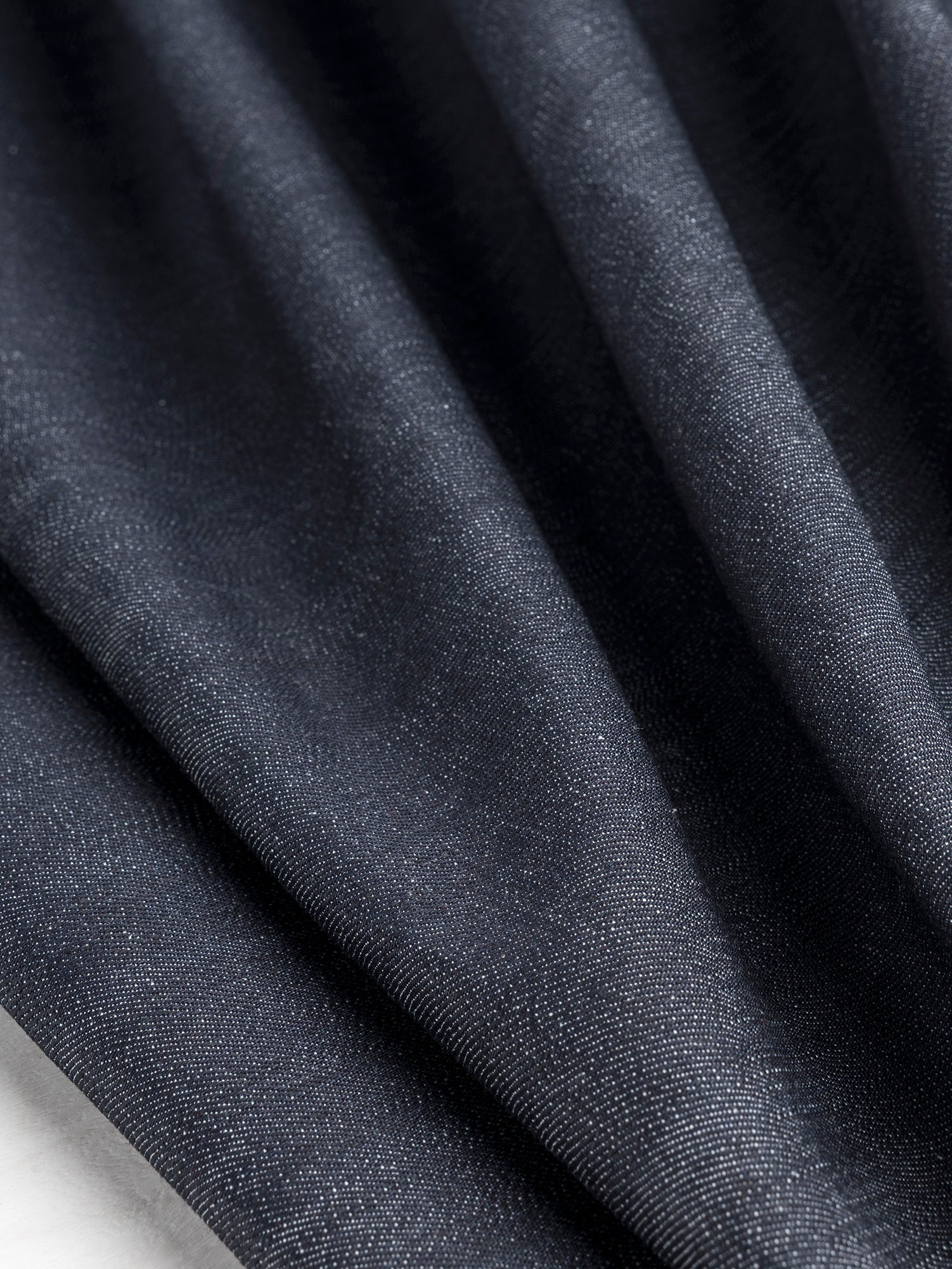 11 oz Cone Mills S-Gene Stretch Denim Deadstock - Scrunched - Indigo | Core Fabrics