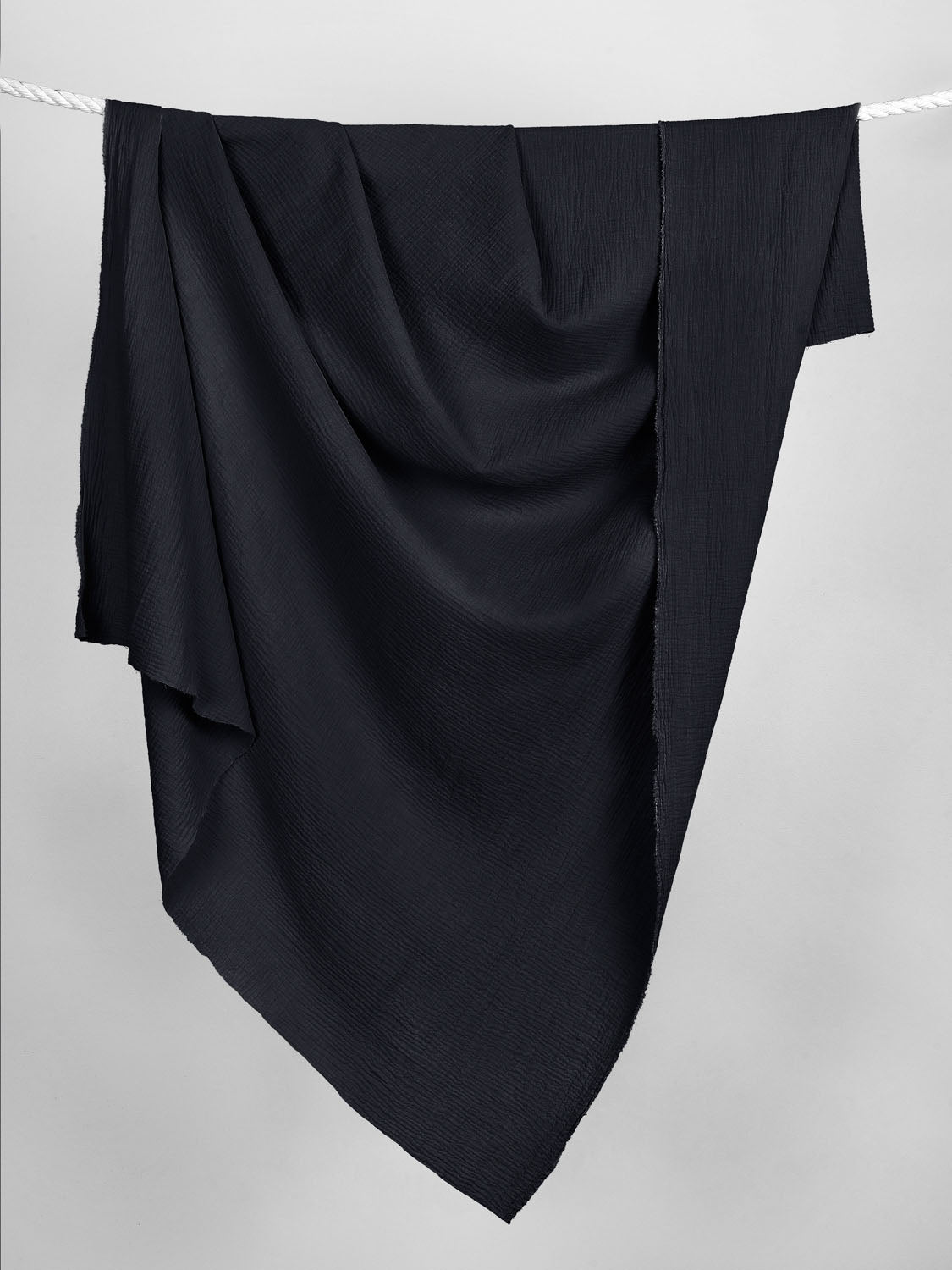 Organic Cotton Double Gauze - Black | Core Fabrics