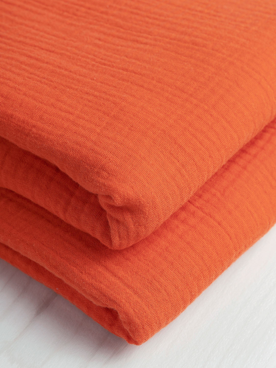 Organic Cotton Double Gauze - Tangerine | Core Fabrics