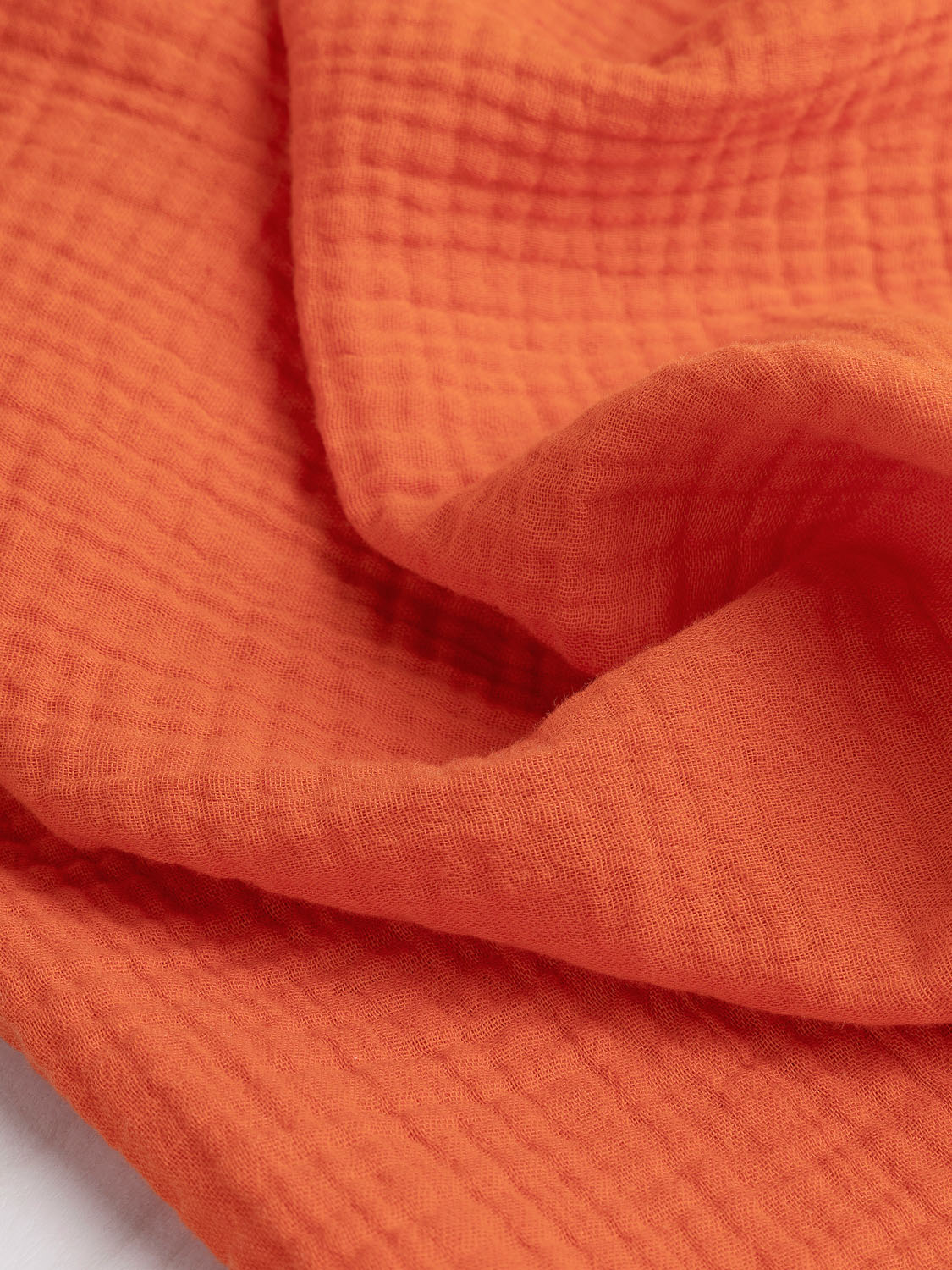 Organic Cotton Double Gauze - Tangerine | Core Fabrics