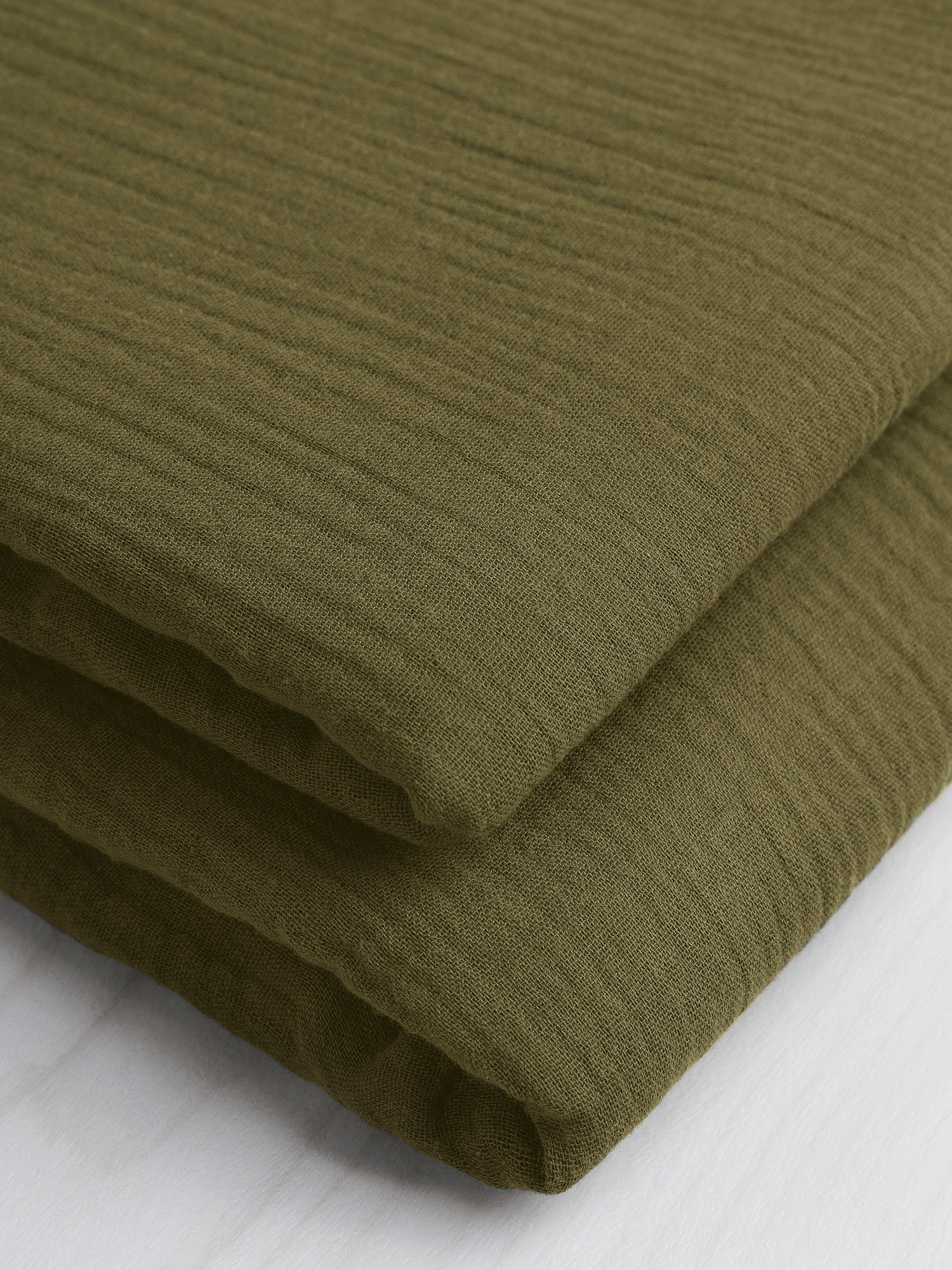 Organic Cotton Double Gauze - Olive | Core Fabrics