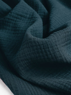 Organic Cotton Double Gauze - Deep Teal