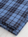 Tartan Cotton Flannel - Azure + Black | Core Fabrics