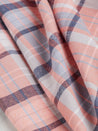 Plaid Cotton Flannel - Navy + Coral + Grey | Core Fabrics