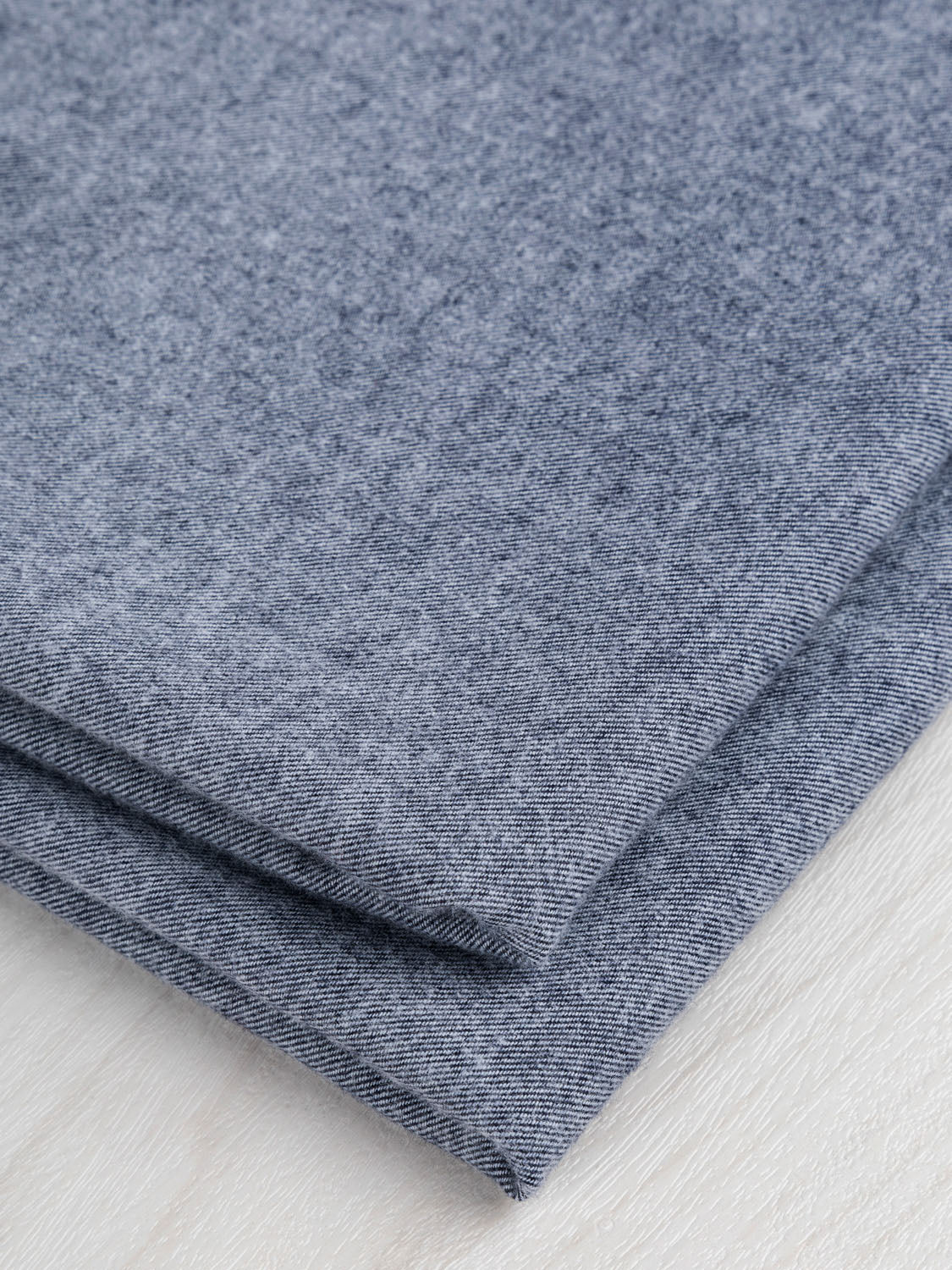 Yarn-Dyed Solid Cotton Flannel - Heather Blue | Core Fabrics
