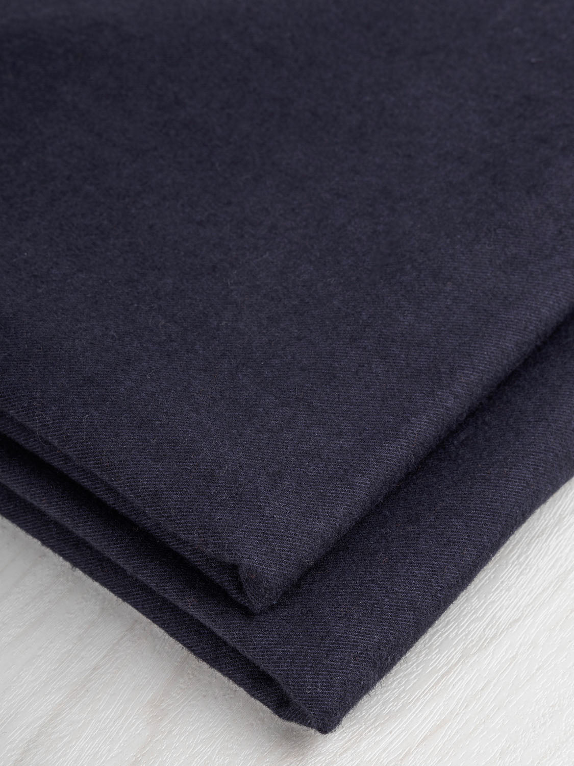 Yarn-Dyed Solid Cotton Flannel - Midnight | Core Fabrics
