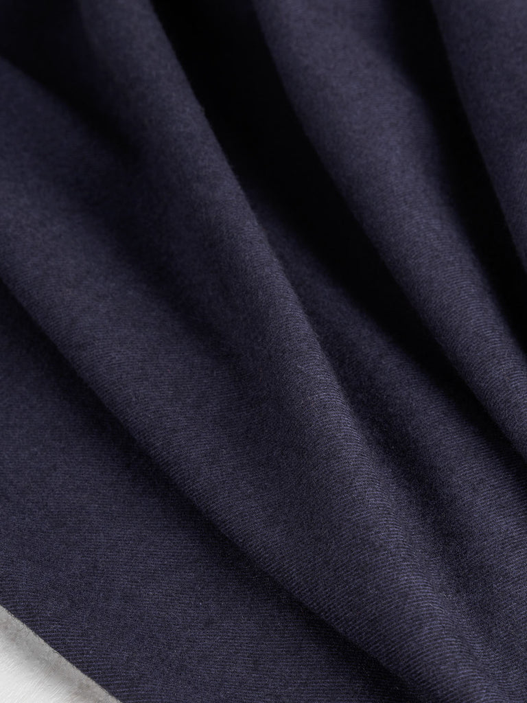 Yarn Dyed Solid Cotton Flannel - Midnight