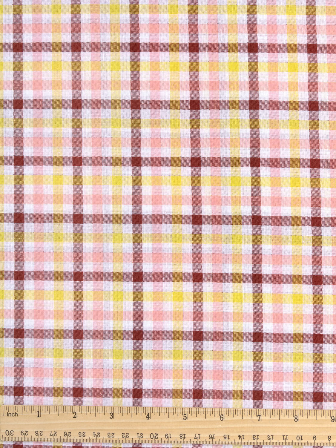 Hot Pink, Turquoise, and Yellow Plaid Reversible Double Gauze