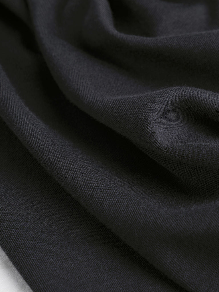 Luxe Organic Cotton Jersey Knit - Black