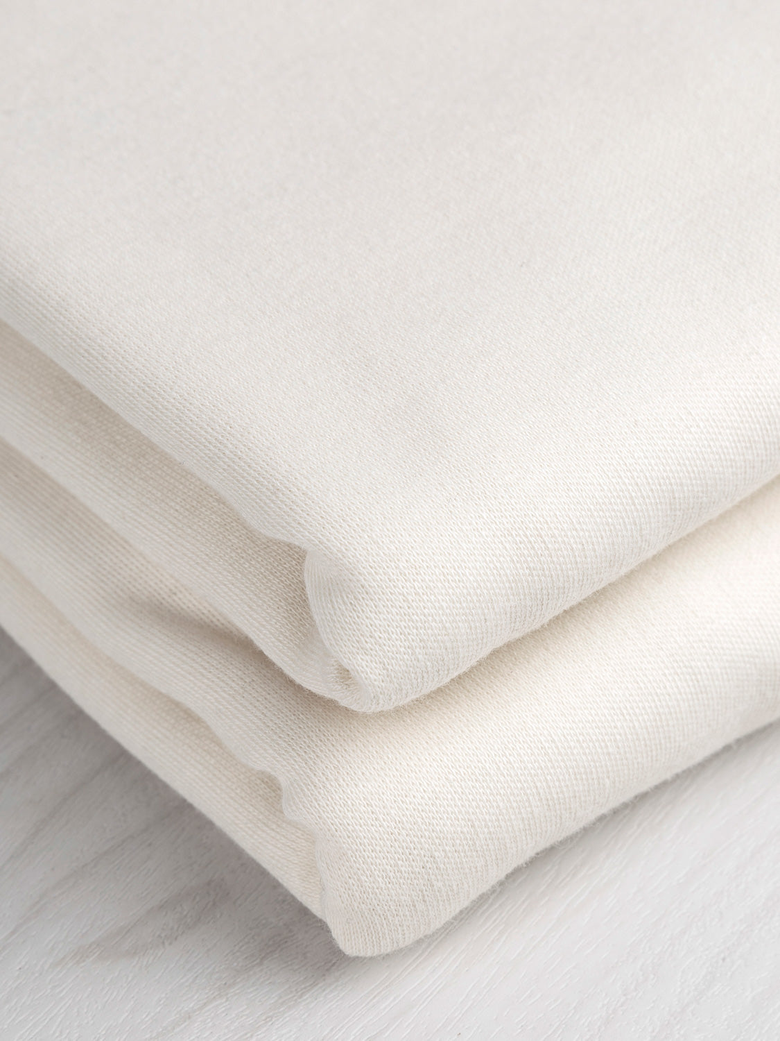 Luxe Organic Cotton Jersey Knit - Cream | Core Fabrics