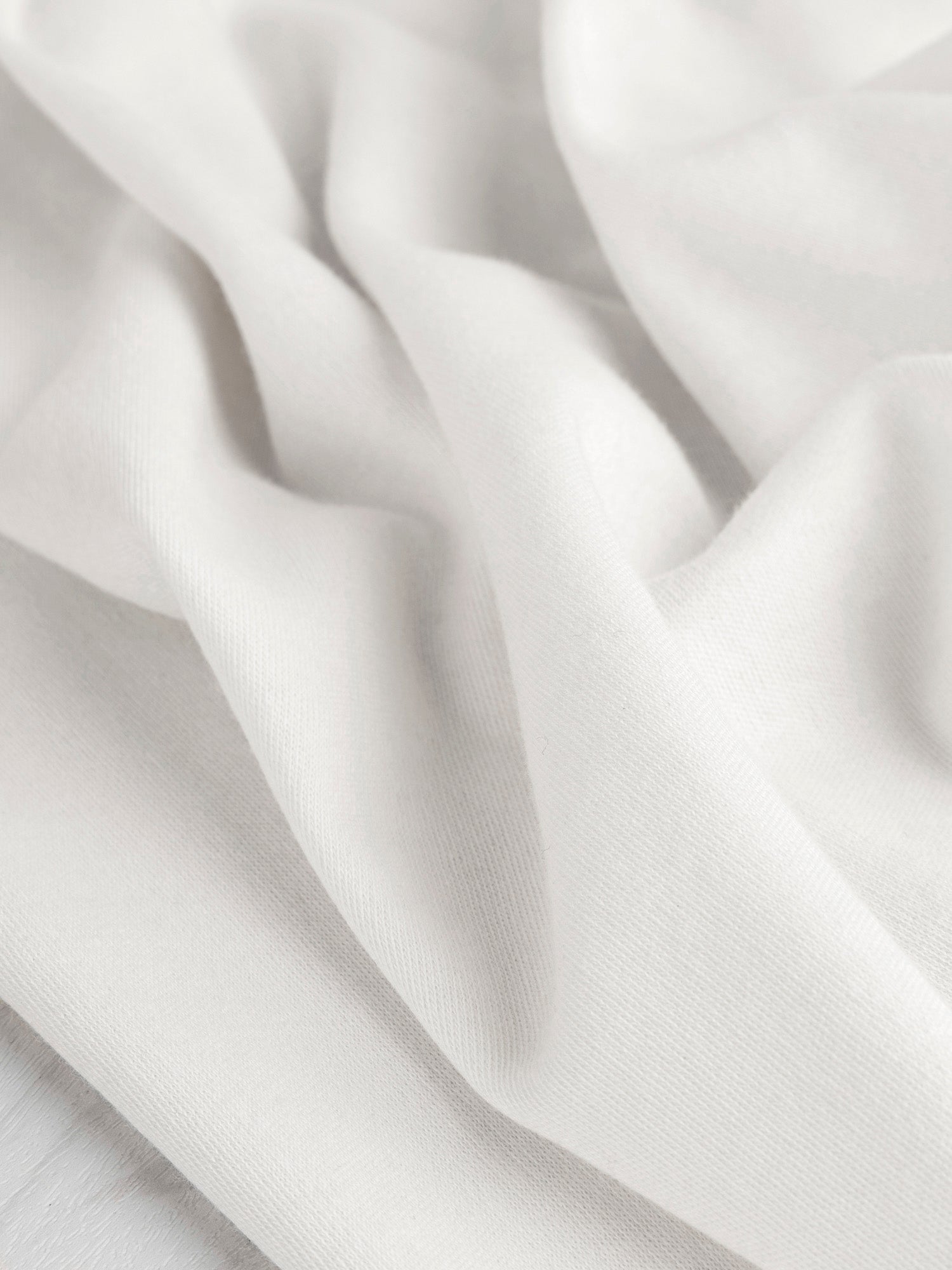 Luxe Organic Cotton Jersey Knit - White | Core Fabrics