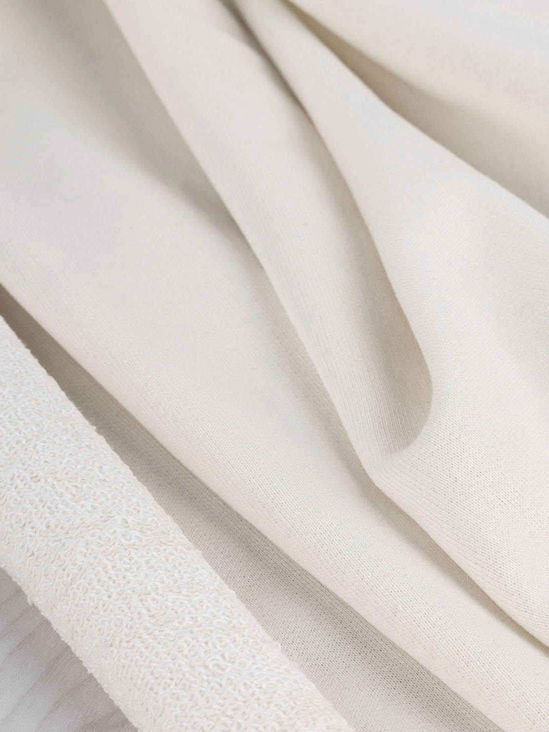 Recycled Cotton Terry Knit - Ivory | Core Fabrics