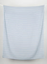 Striped Recycled Cotton Linen Twill - Blue + Cream | Core Fabrics