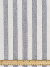 Wide Stripe Recycled Cotton - Black + Cream | Core Fabrics