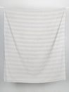 Striped Recycled Cotton Linen - Sky Blue + Cream | Core Fabrics