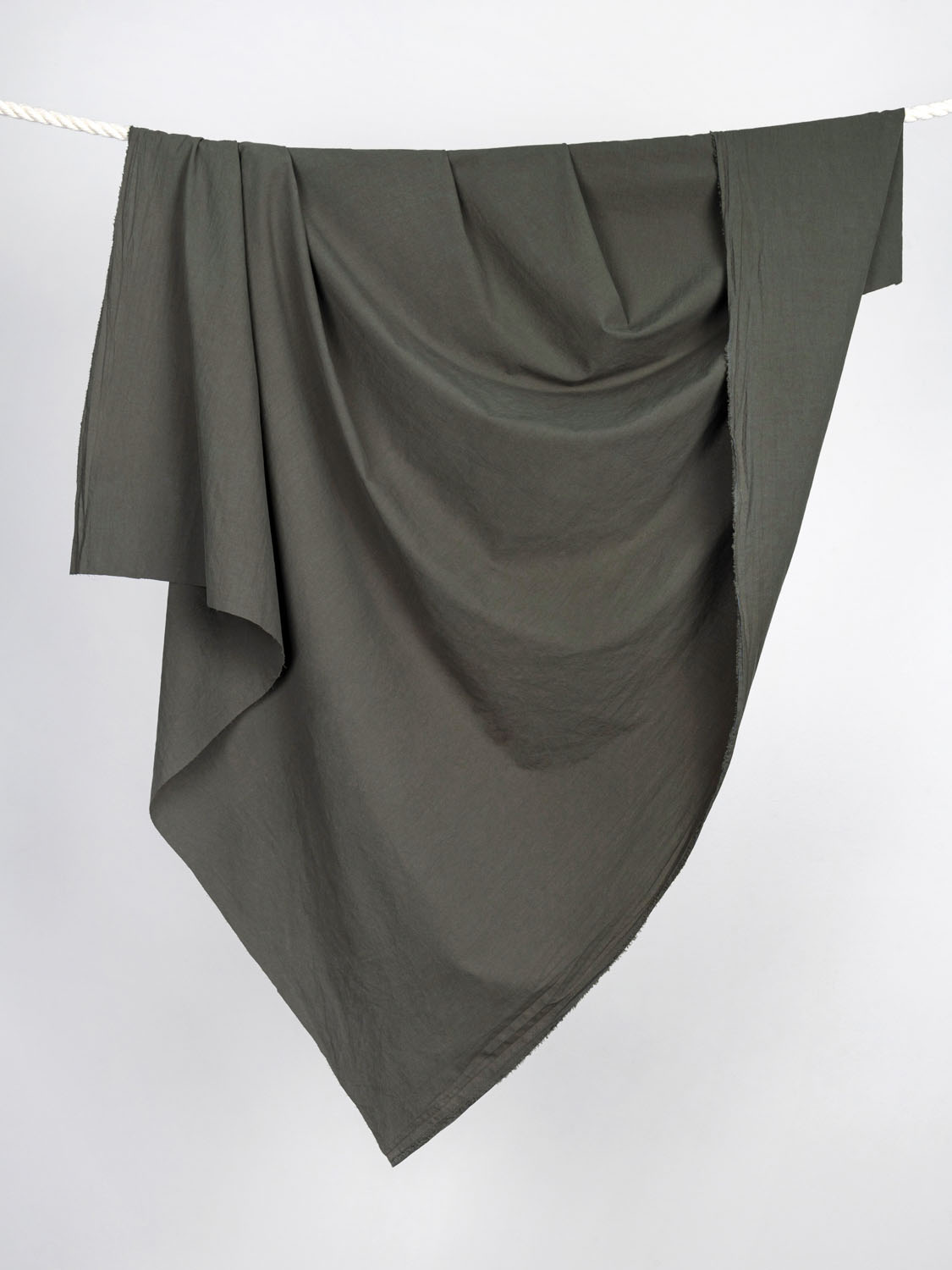 Tumbled Non-Stretch Cotton - Khaki Green | Core Fabrics