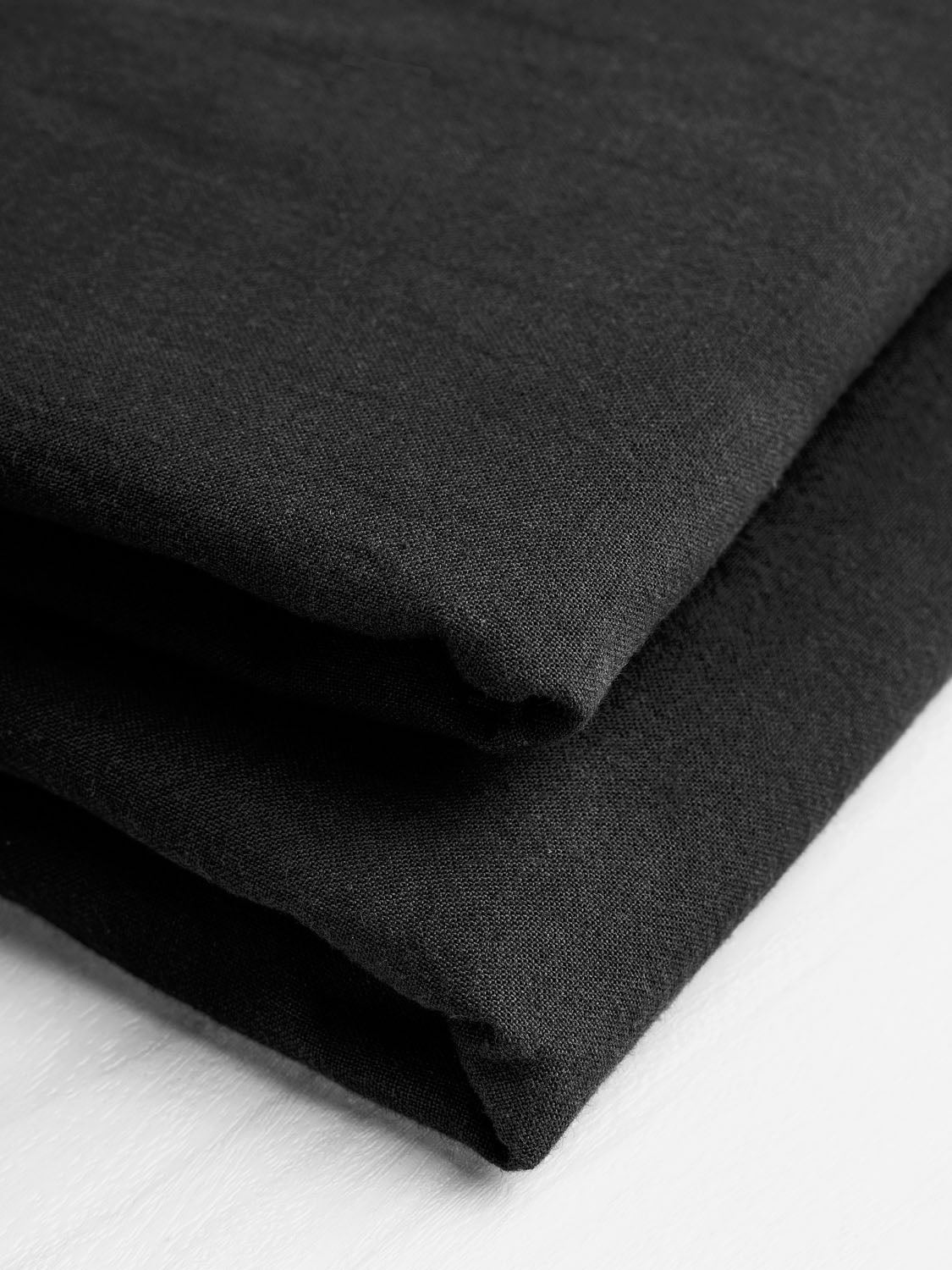Tumbled Non-Stretch Cotton - Black | Core Fabrics