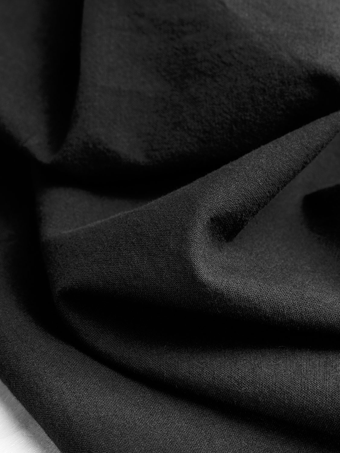 Tumbled Non-Stretch Cotton - Black | Core Fabrics