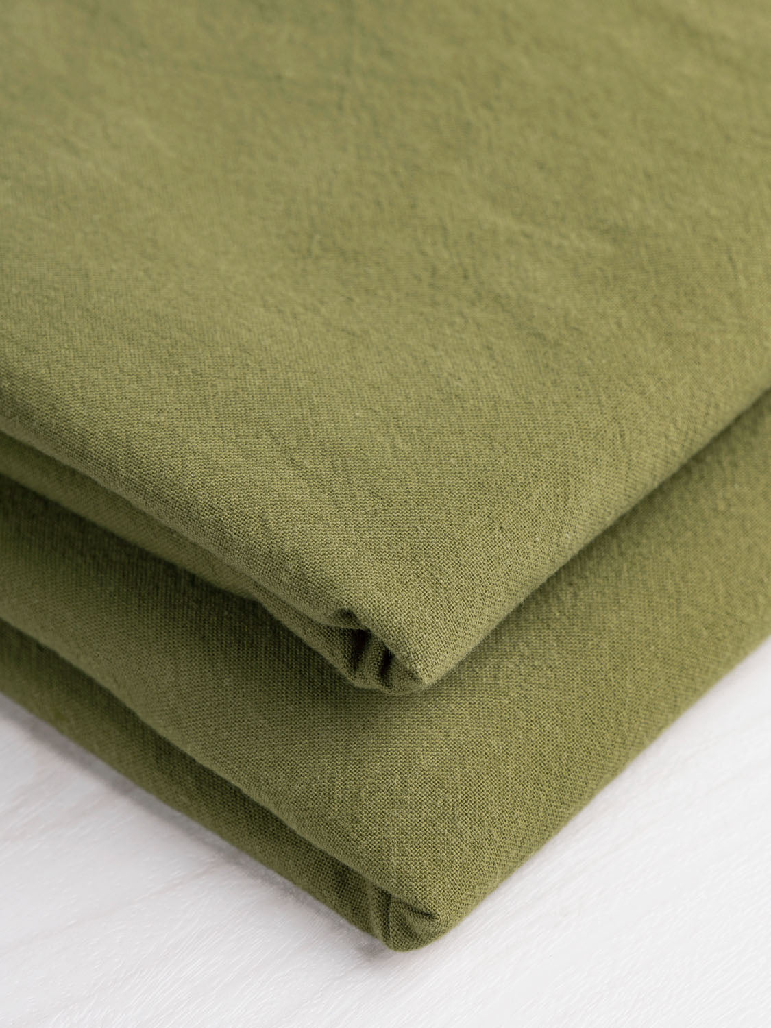 Tumbled Non-Stretch Cotton - Moss | Core Fabrics