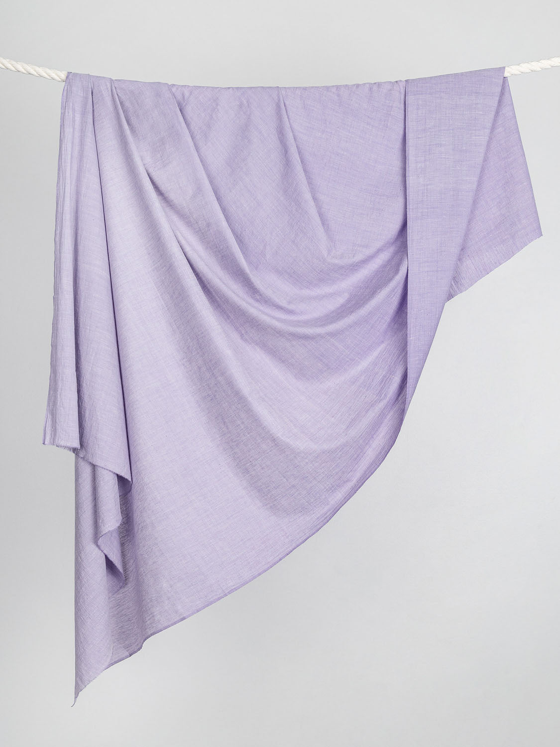 Yarn-Dyed Handwoven Khadi Cotton Chambray - Lilac | Core Fabrics