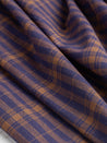 Yarn-Dyed Handwoven Contrast Check Cotton - Indigo + Rust | Core Fabrics