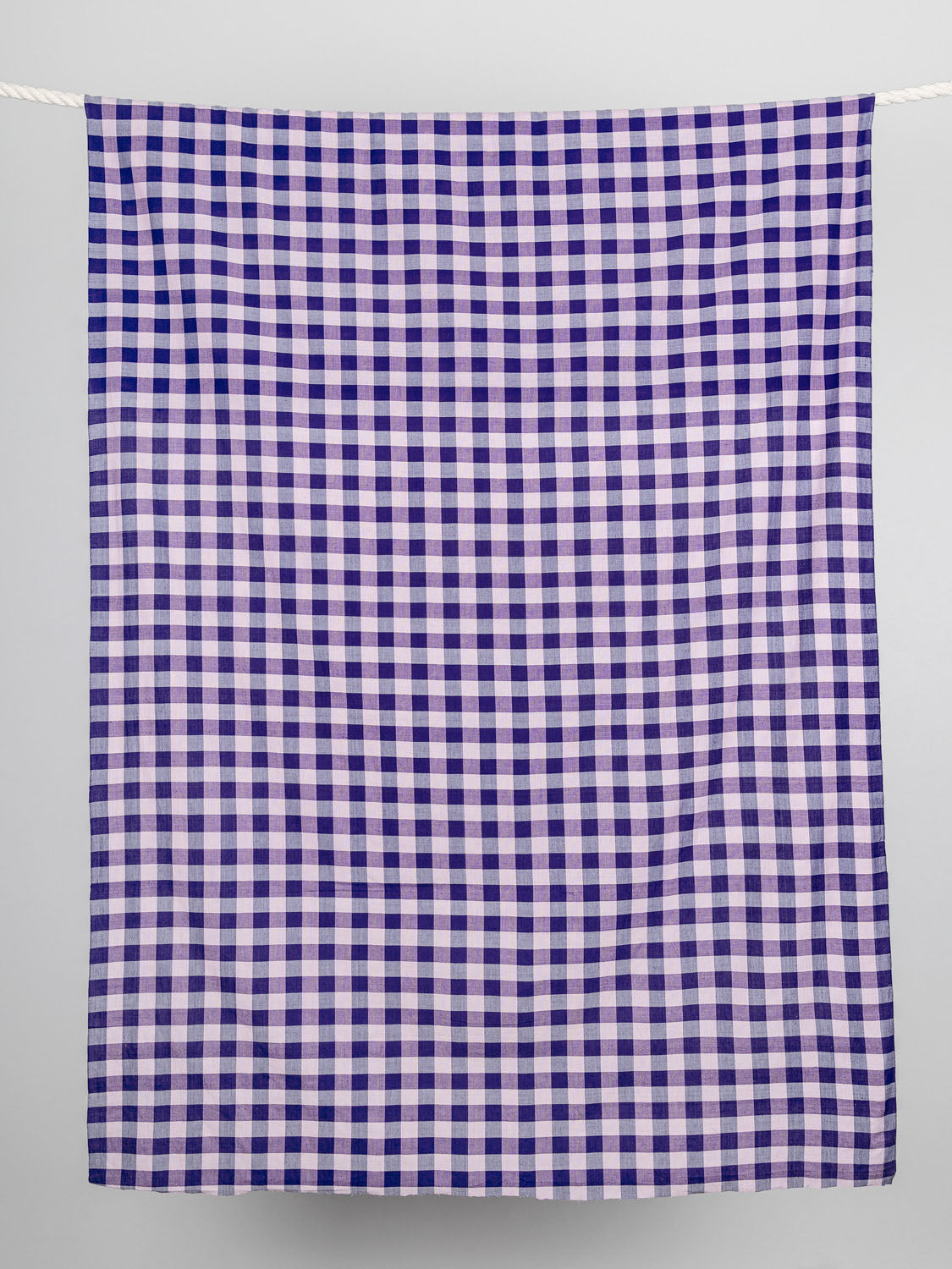 Yarn-Dyed Handwoven Check Cotton - Pink + Indigo | Core Fabrics