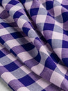 Yarn-Dyed Handwoven Check Cotton - Pink + Indigo | Core Fabrics