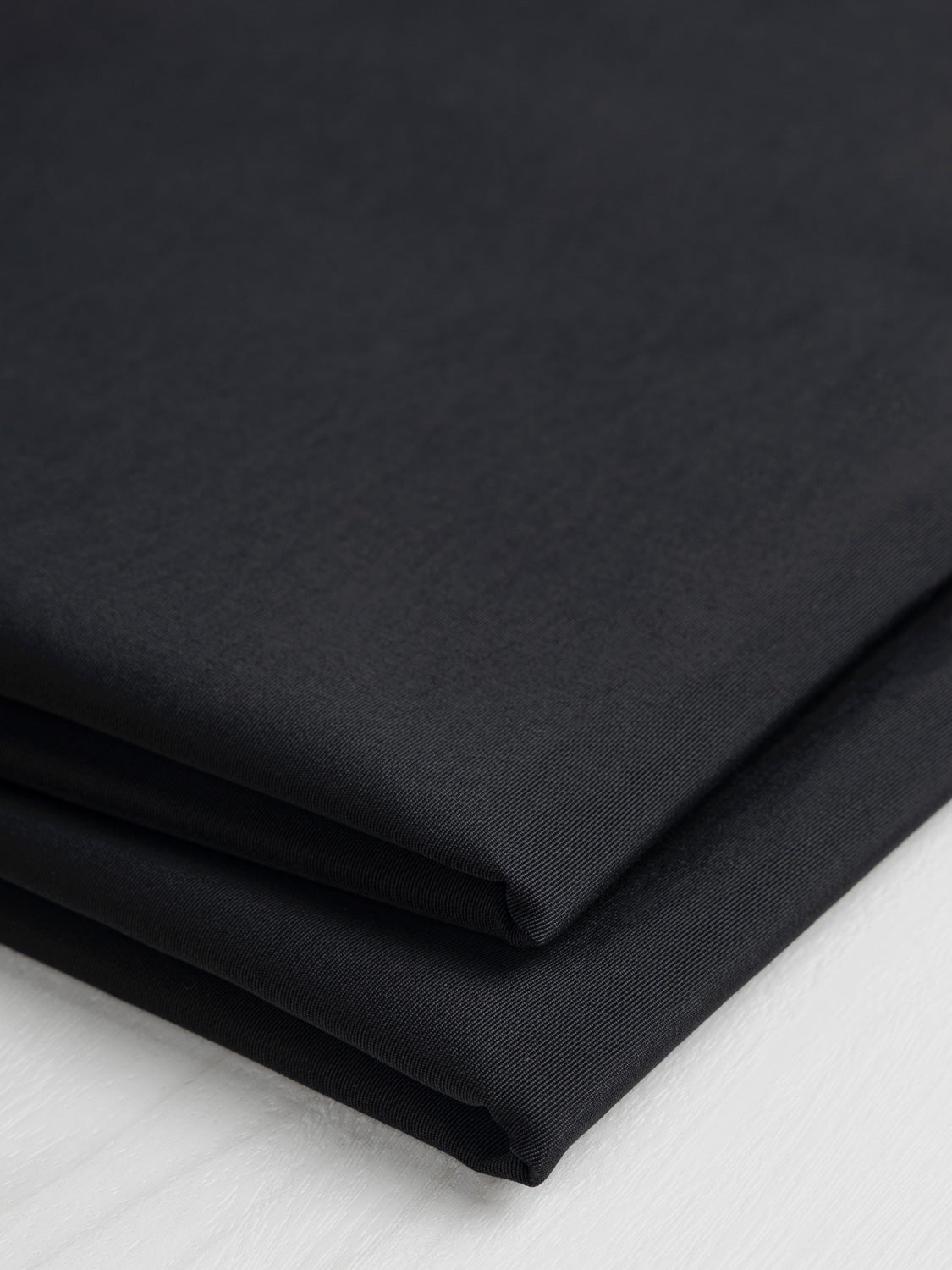 Italian Water Resistant Cotton + Nylon Gabardine - Black  | Core Fabrics