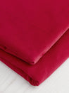Organic Cotton Lycra Stretch Corduroy -  Cranberry | Core Fabrics