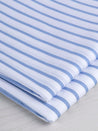 Luxe Striped Cotton Poplin Shirting - Cornflower Blue + White | Core Fabrics