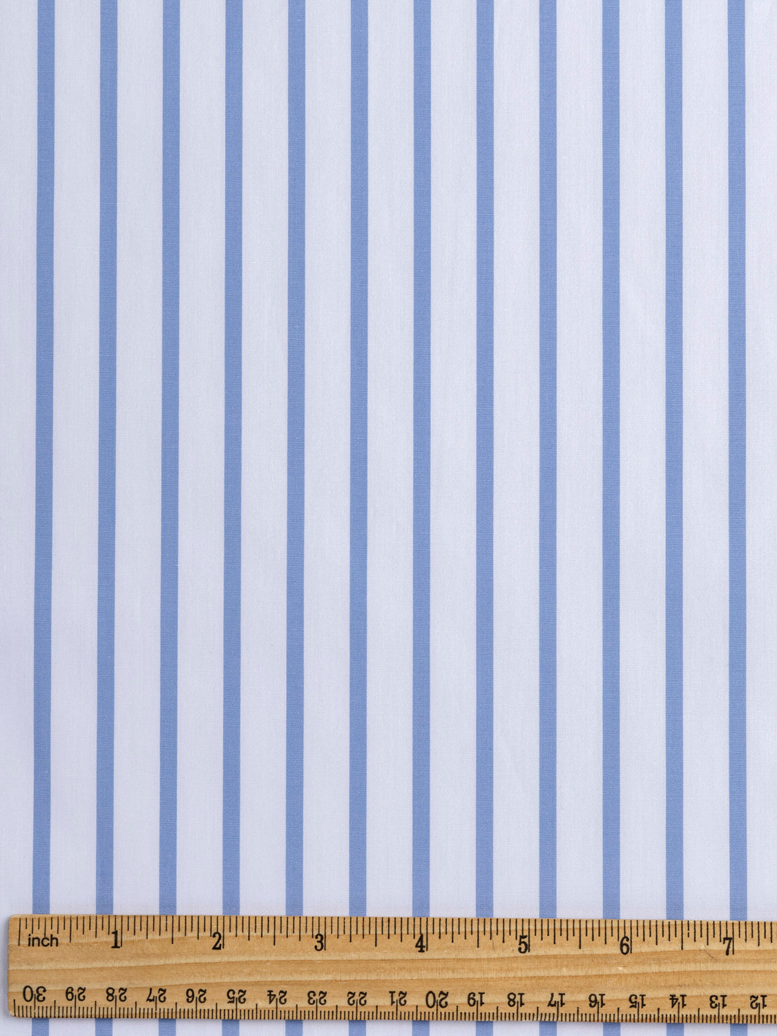Luxe Striped Cotton Poplin Shirting - Cornflower Blue + White | Core Fabrics
