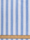 Yarn Dyed Herringbone Striped Cotton - Cornflower Blue + White | Core Fabrics