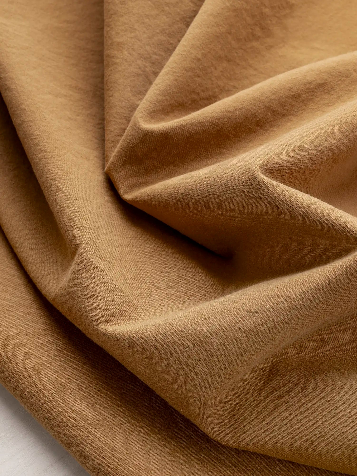 Substantial Organic Cotton Broadcloth - Caramel - Swatch | Core Fabrics