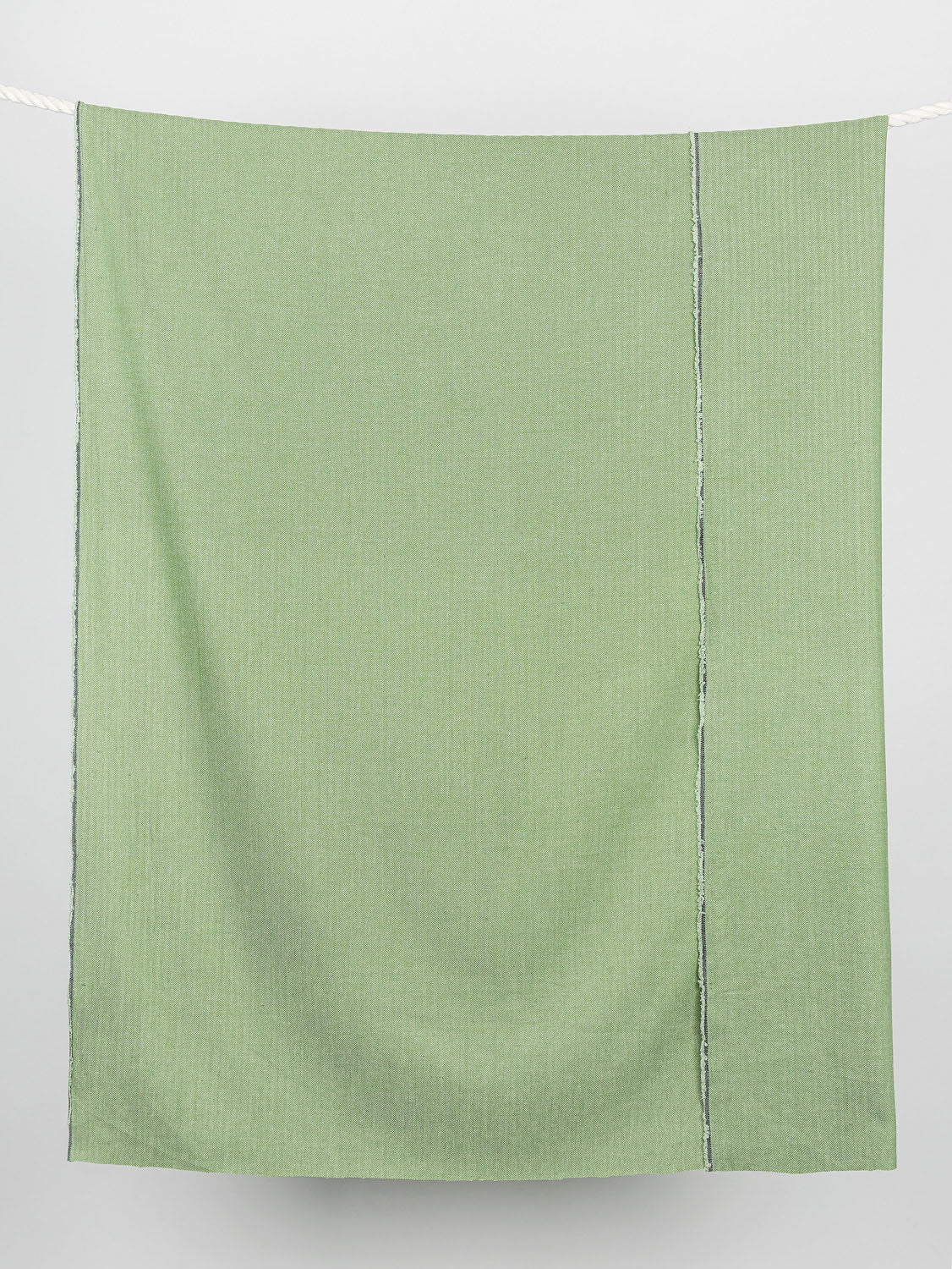 Herringbone Suiting Deadstock - Spring Green + Cream | Core Fabrics