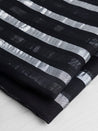Holiday Striped Voile Deadstock - Silver + Black | Core Fabrics