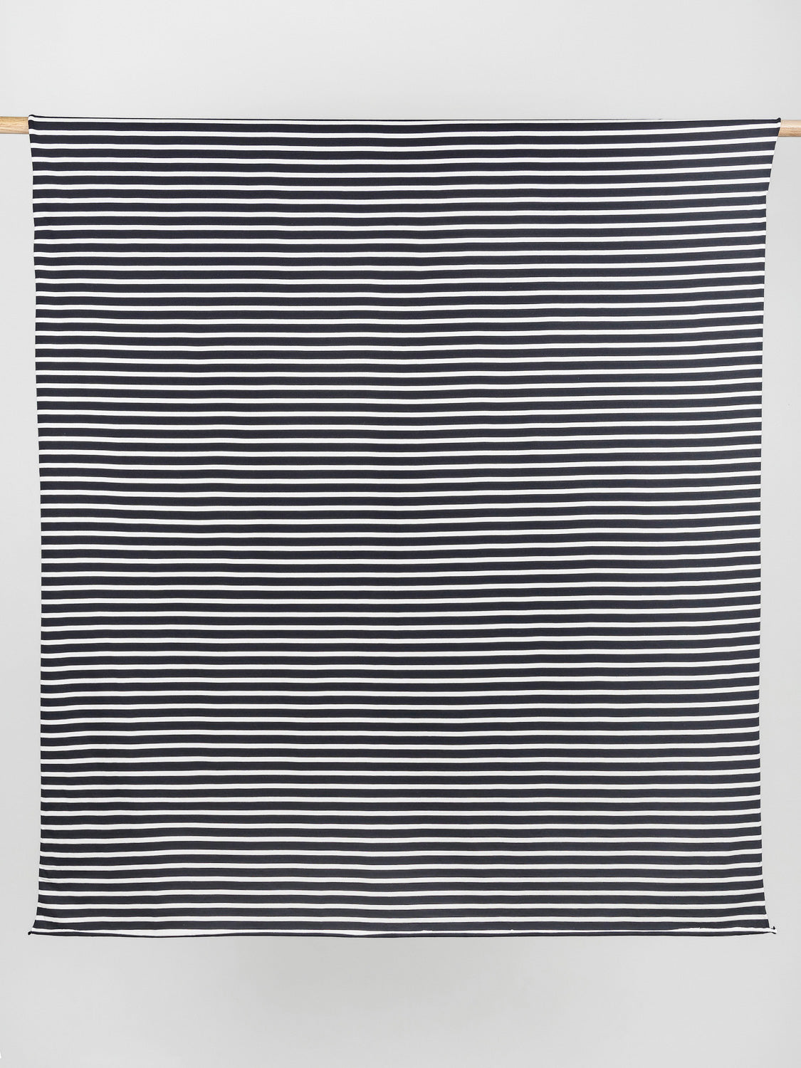 Breton Stripe Organic Cotton Jersey Knit - Black + Cream | Core Fabrics