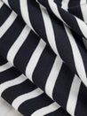 Breton Stripe Organic Cotton Jersey Knit - Black + Cream | Core Fabrics