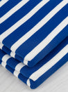 Breton Stripe Organic Cotton Jersey Knit - Blue + Cream | Core Fabrics