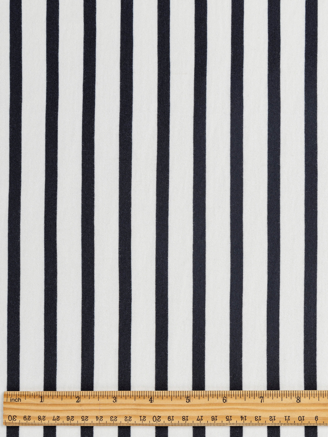 Breton Stripe Organic Cotton Jersey Knit - Cream + Black | Core Fabrics