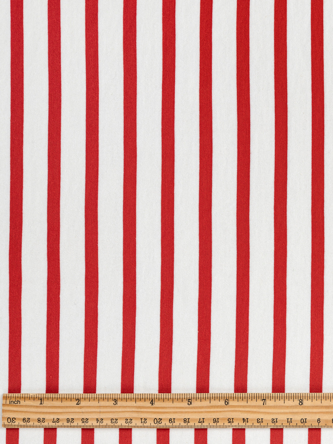 Breton Stripe Organic Cotton Jersey Knit - Cream + Red | Core Fabrics