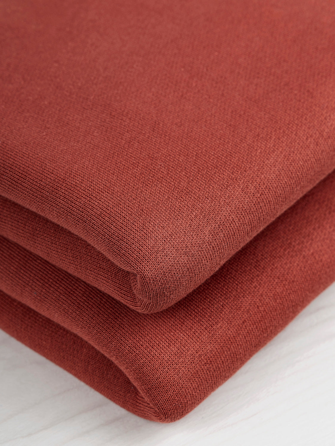 Organic Cotton Fleece - Brick | Core Fabrics