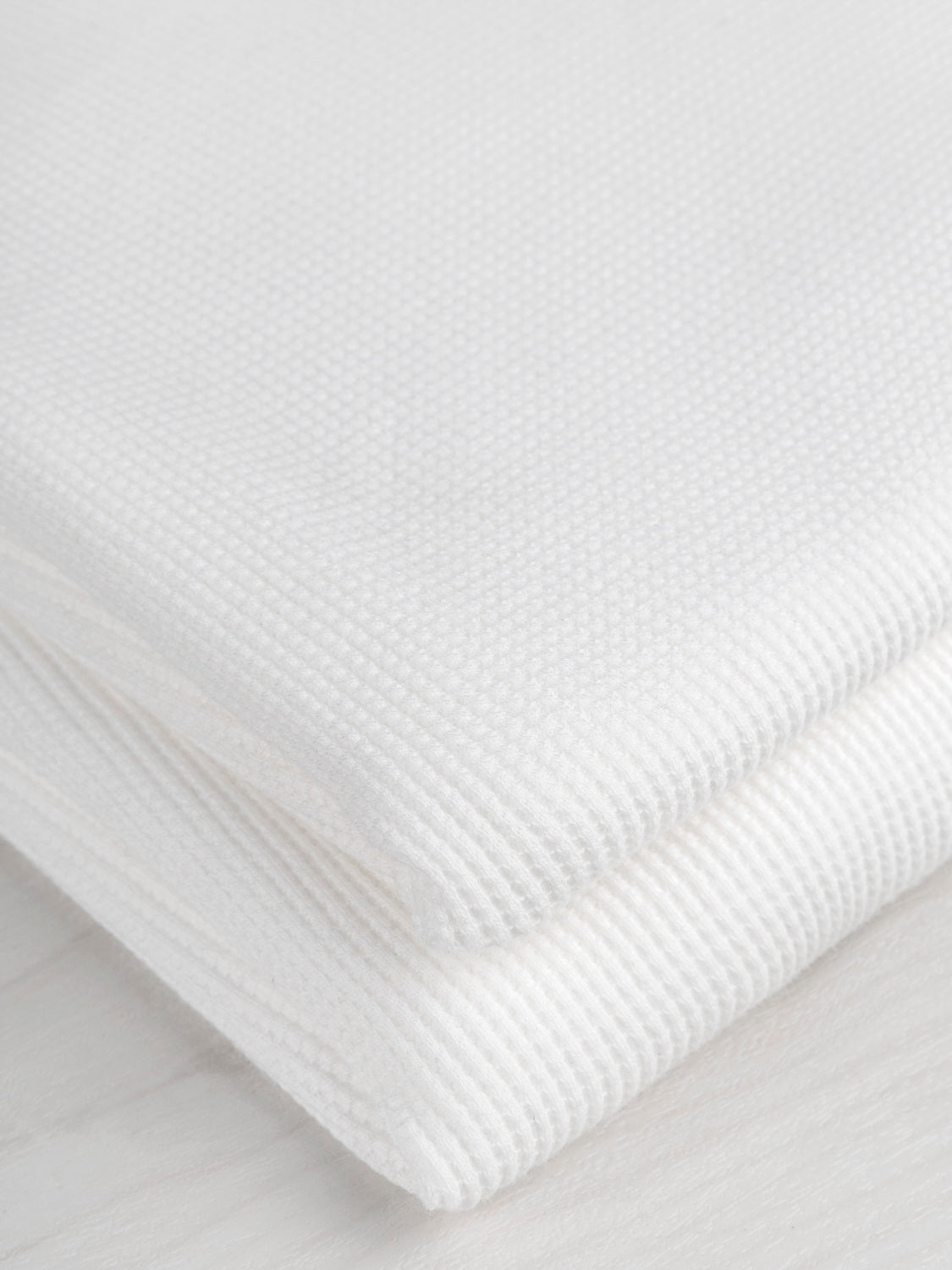 Organic Cotton Waffle Knit - Ivory | Core Fabrics
