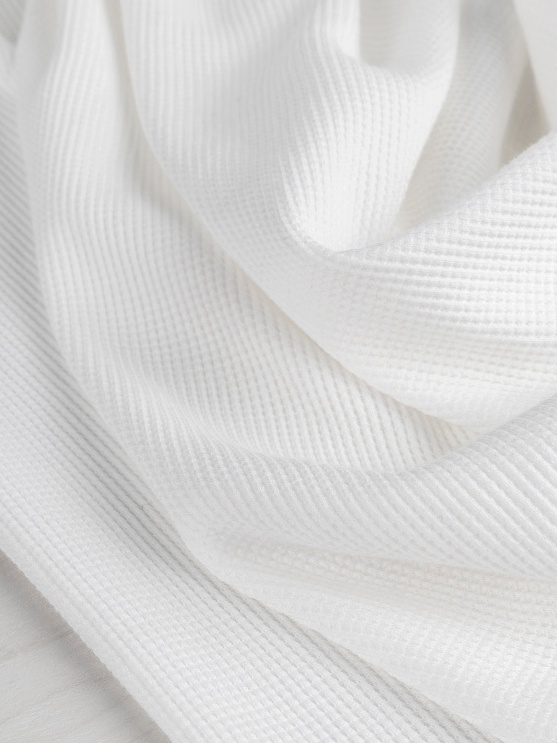 Organic Cotton Waffle Knit - Ivory | Core Fabrics