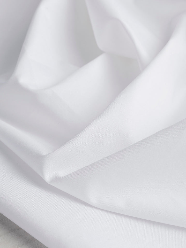 Popeline de coton signature - Blanc