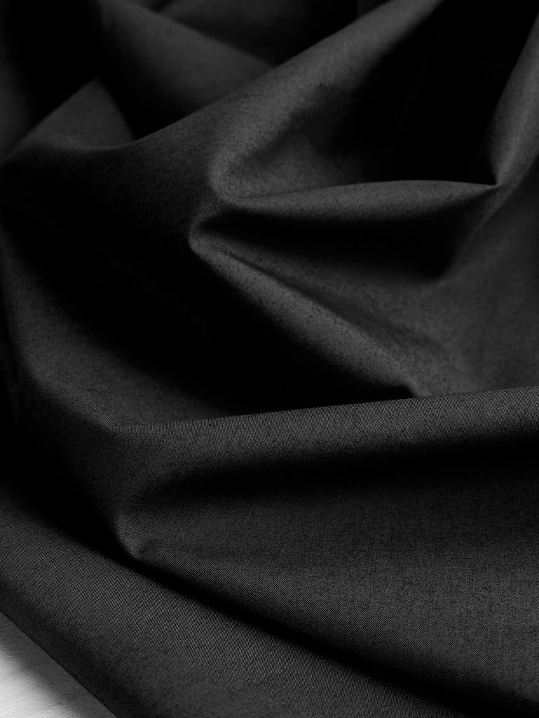 Popeline de coton signature - Noir