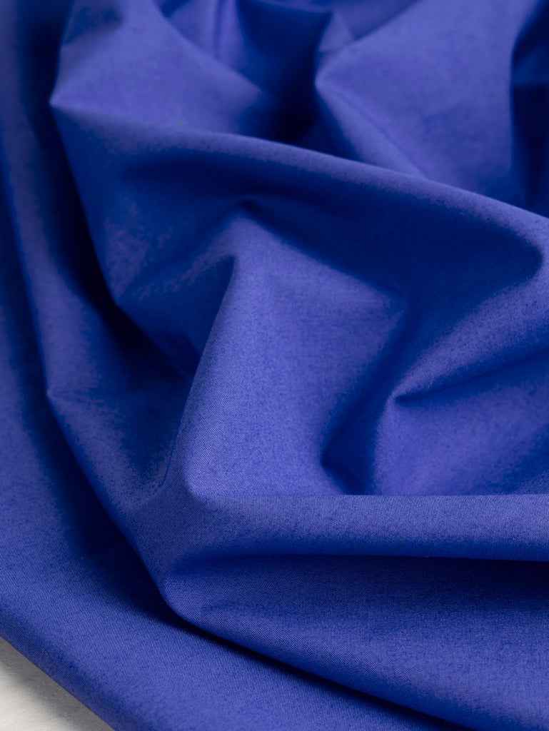 Popeline de coton signature - Bleu cobalt