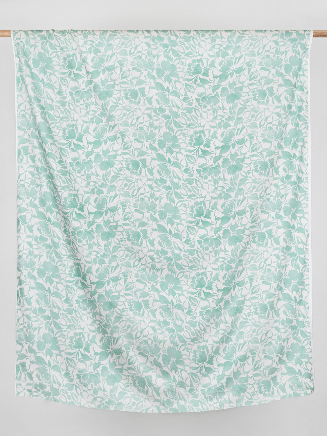 Pastel Floral Print Cotton Lawn - Cream + Mint | Core Fabrics