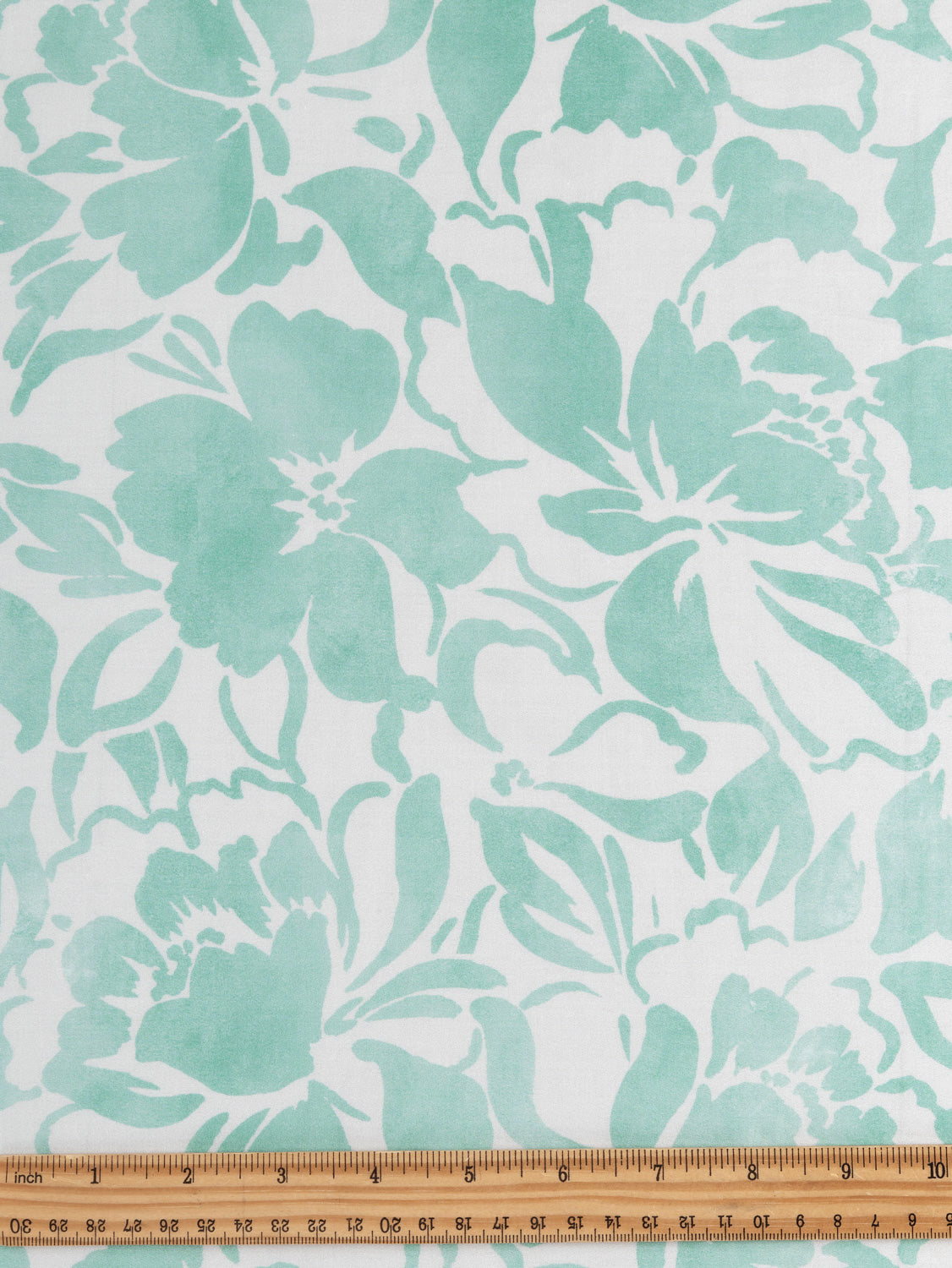 Pastel Floral Print Cotton Lawn - Cream + Mint | Core Fabrics