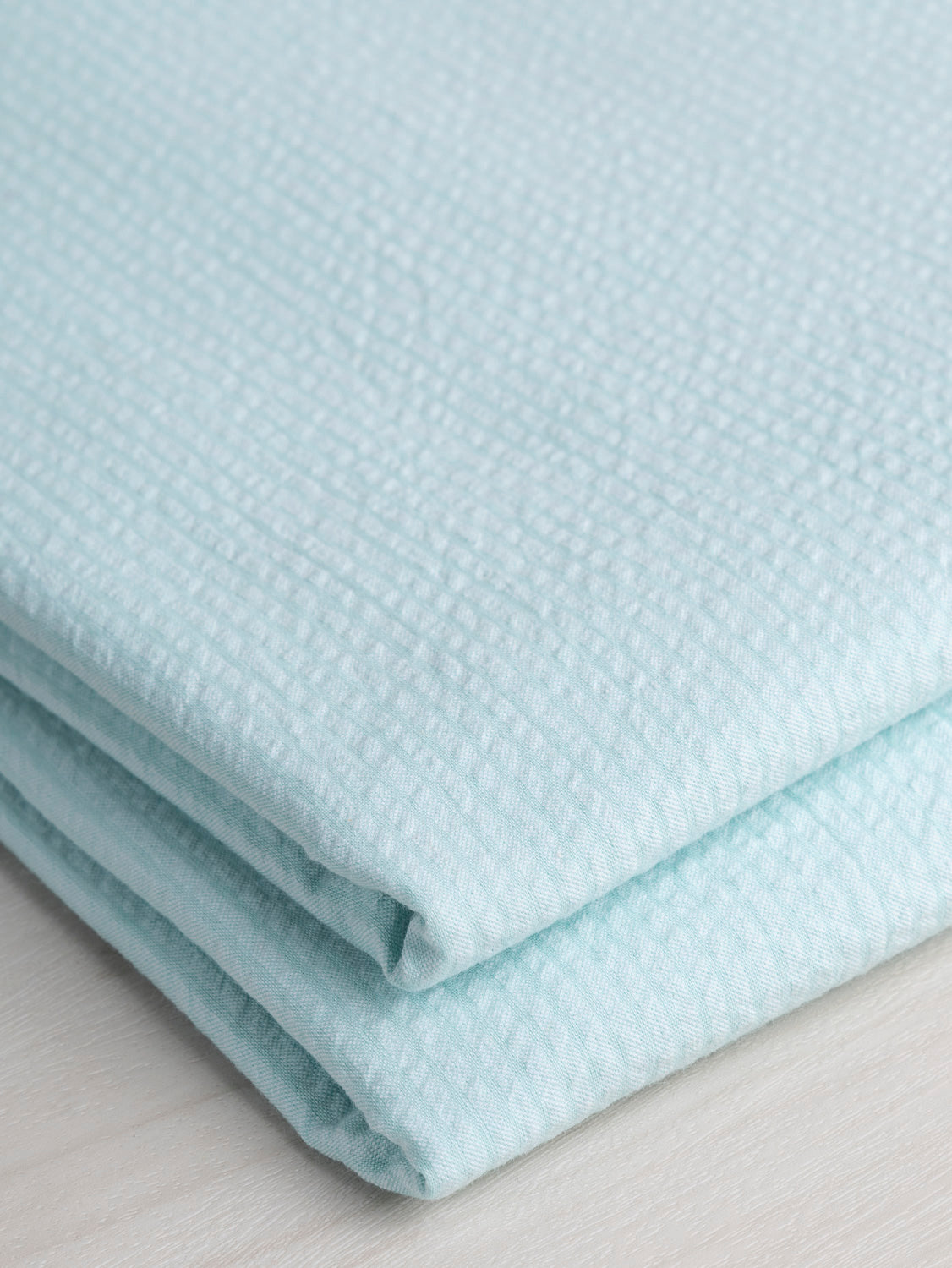 Seersucker Cotton Shirting - Mint | Core Fabrics